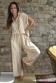 Mallow Stripe Cap Sleeve Shirt Indian Yellow /40=